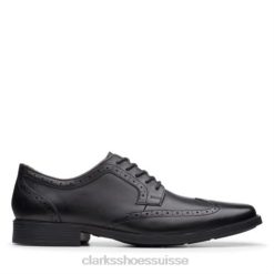 aile tilden clarks cuir noir Hommes N6R8B4455 Clarks Cuir noir