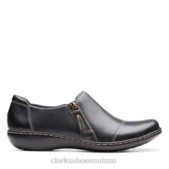ashland palm clarks cuir noir femmes N6R8B3901 Clarks Cuir noir