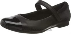 ballerines clarks noires scala gem k pour fille enfants N6R8B875 Clarks cuir noir cuir noir