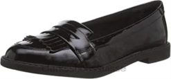 ballerines Draw Shine pour fille Clarks noirs enfants N6R8B790 Clarks tape noire tape noire