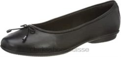 ballerines Gracelblu pour femmes Clarks noir femmes N6R8B1847 Clarks Cuir noir