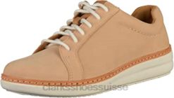 baskets basses femme clarks amberlee rosa en nubuck beige nude femmes N6R8B1072 Clarks nubuck beige nubuck