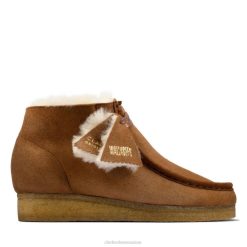 botte clarks wallabee en cuir doublé chaud beige femmes N6R8B6187 Clarks cuir doublé marron clair