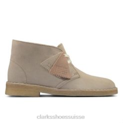 botte du désert clarks en daim blanc cassé femmes N6R8B4167 Clarks daim blanc cassé