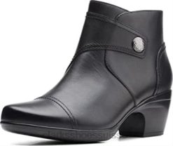 botte mode emily calle pour femme en cuir noir clarks femmes N6R8B1854 Clarks Cuir noir