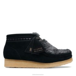 botte wallabee intérêt noir clarks intérêt noir unisexe N6R8B6069 Clarks intérêt noir
