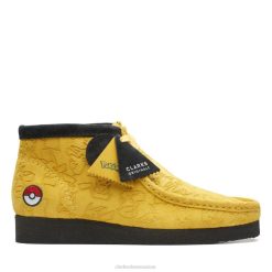 botte wallabee jaune bas en relief jaune bas clarks en relief unisexe N6R8B5582 Clarks jaune en relief