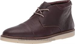 bottes classiques grandtop pour hommes Clarks cuir foulonné marron foncé Hommes N6R8B2479 Clarks cuir foulonné marron foncé