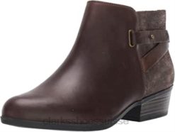 bottes de mode Addiy Gladys en cuir taupe pour femmes Clarks femmes N6R8B1044 Clarks cuir taupe