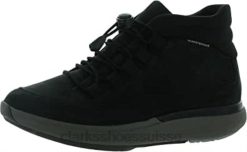 bottine sneaker clarks un cruise mid en nubuck noir pour femme femmes N6R8B139 Clarks nubuck noir