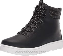 bottines clarks synthétiques noires step explore hi pour hommes Hommes N6R8B2992 Clarks synthétique noir