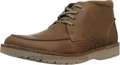Bottines Clarks Vargo Rise en cuir marron foncé pour hommes Hommes N6R8B1403 Clarks