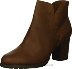 Bottines tendance Clarks Verona Trish en cuir marron foncé pour femmes femmes N6R8B2216 Clarks cuir beige foncé