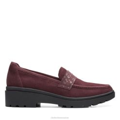 calla easy en daim bordeaux clarks en daim bordeaux femmes N6R8B6244 Clarks daim bordeaux