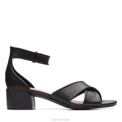 caroleigh Rise Clarks cuir noir femmes N6R8B3239 Clarks Cuir noir