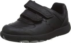 chaussure habillée uniforme Rex Pace T pour fille Clarks noir enfants N6R8B1246 Clarks noir
