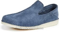 chaussures à enfiler en daim Ashton Skye pour hommes Clarks bleu profond Hommes N6R8B527 Clarks bleu profond