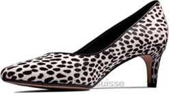 chaussures clarks laina 55 court2 à imprimé animal point large pour femme femmes N6R8B1608 Clarks empreinte d'animal