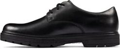 chaussures de lycée noires clarks loxham derby y pour garçons enfants N6R8B2051 Clarks noir