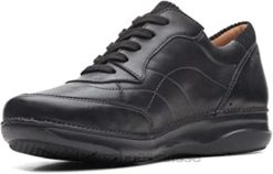 chaussures en cuir appley tie clarks noirs unisexe N6R8B246 Clarks