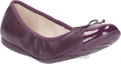 chaussures en cuir pour filles Clarks Purple Dance Puff Jnr enfants N6R8B2041 Clarks violet