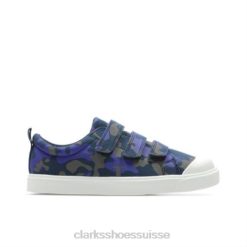city flarelo inf g fit clarks marine camouflage enfants N6R8B4821 Clarks camouflage marine