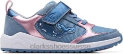 Clarks Aquatic Flex - Baskets en cuir pour enfant - Bleu marine enfants N6R8B1699 Clarks