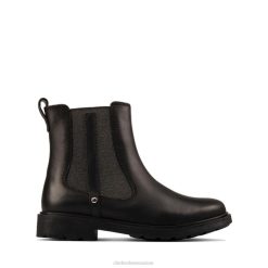 clarks astrol ortoddler cuir noir cuir noir unisexe N6R8B5786 Clarks Cuir noir