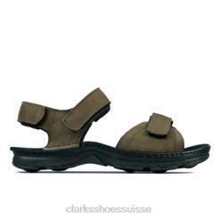 clarks atl en nubuck kaki Hommes N6R8B4419 Clarks nubuck kaki