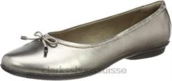 Clarks - Ballerines Gracelblu beiges en étain pour femmes femmes N6R8B2777 Clarks étain beige