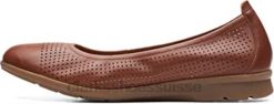 Clarks - Ballerines Jenette Ease en cuir métallisé/semelle blanche pour femme femmes N6R8B1921 Clarks
