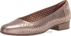 Clarks - Ballerines juliet en cèdre en cuir métallisé pour femme femmes N6R8B2953 Clarks