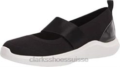 Clarks - Baskets Nova Sol en tricot noir pour femmes femmes N6R8B2097 Clarks tricot noir