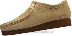 clarks beige wallabee 2 chaussures à lacets pour hommes chaussures basses en daim plasize Hommes N6R8B2249 Clarks beige