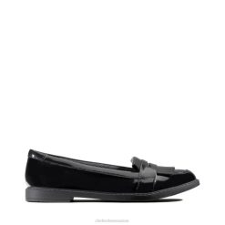Clarks Black Patent Scala Bright Kid Black Patent unisexe N6R8B5849 Clarks vernis noir