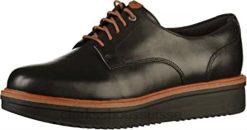 Clarks Black Teadale Rhea Oxford pour femme femmes N6R8B2449 Clarks Cuir noir