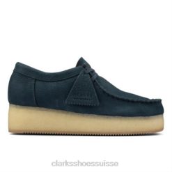 clarks bleu nubuck wallacraft lo femmes N6R8B3961 Clarks nubuck bleu