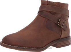 Clarks - Bottines Camzdime pour femmes en cuir beige foncé femmes N6R8B2866 Clarks cuir beige foncé