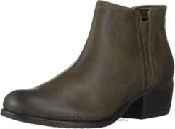 Clarks - Bottines tendance Maypearl Ramie en cuir olive pour femme femmes N6R8B2481 Clarks cuir olive
