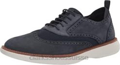 clarks brantoxford en nubuck bleu marine pour hommes Hommes N6R8B1604 Clarks nubuck bleu marine