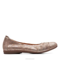 Clarks bronze métallique rena étape bronze métallique femmes N6R8B6273 Clarks bronze métallisé