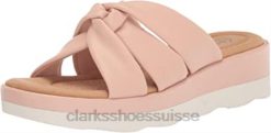 Clarks - Clara Charm - Sandales compensées unisexes pour adultes - Rose clair - Synthétique unisexe N6R8B2698 Clarks synthétique rose clair