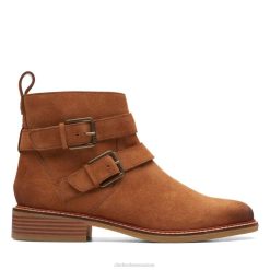 Clarks Cologne Buckle Daim beige foncé Daim beige foncé femmes N6R8B6146 Clarks daim beige foncé
