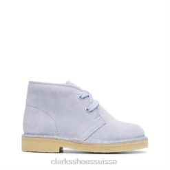 Clarks Cool Blue Desert Boot Inf G Fit enfants N6R8B4801 Clarks bleu frais