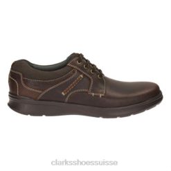 clarks cotrell pla marron huileux Hommes N6R8B4506 Clarks marron gras