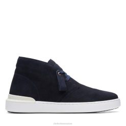 Clarks Court Lite Desert Boot en daim bleu marine Hommes N6R8B6584 Clarks daim bleu marine