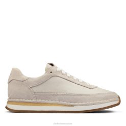 Clarks Craft Run Lace en daim blanc unisexe N6R8B5104 Clarks daim blanc