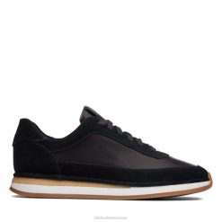 Clarks Craft Run Lace en daim combiné noir unisexe N6R8B6179 Clarks daim combiné noir