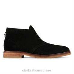 clarks daim noir clarkdale d bt Hommes N6R8B4353 Clarks Suède noir