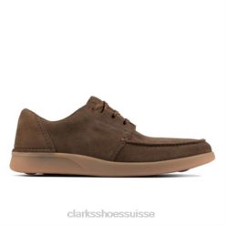 Clarks Dark Olive Combi Oakland Walk Hommes N6R8B4481 Clarks combi olive foncé
